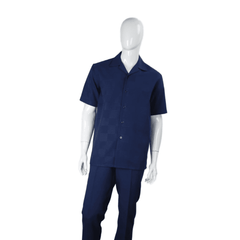 Apollo King SUITS Apollo King Royal Diamond Navy Blue Classic Fit 2 Piece Walking Suit