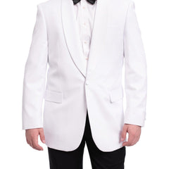 Giorgio Fiorelli BLAZERS Mens Giorgio Forelli Classic Fit Solid White 1 Button Dinner Jacket
