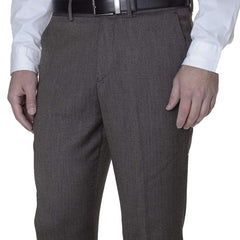 American Rag PANTS American Rag Mens Slim Fit Brown Herringbone Machine Washable Dress Pants