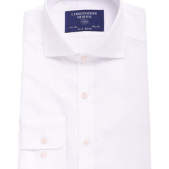 Christopher Morris Mens Bestselling Shirts 14 1/2 32/33 Christopher Morris Men's 100% Cotton Solid White Non-Iron Slim Fit Dress Shirt