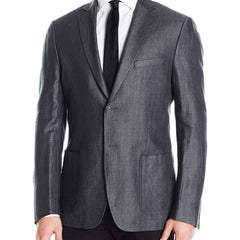DKNY BLAZERS XL Men's DKNY Classic Fit Gray Half Lined Lightweight Linen Summer Blazer Sportcoat