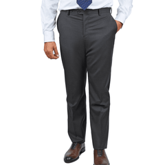 John Varvatos PANTS John Varvatos Charcoal Grey 100% Wool Slim Fit Dress Pants