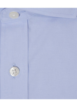 Christopher Morris Mens Blue Cotton Stretch Classic Fit Wrinkle Free Dress Shirt