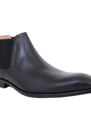 Carrucci Shoes For Amazon 9 D-M Carrucci Solid Black Slip On Leather Ankle Chelsea Dress Boots