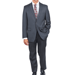 charcoal gray 100% wool men's suit