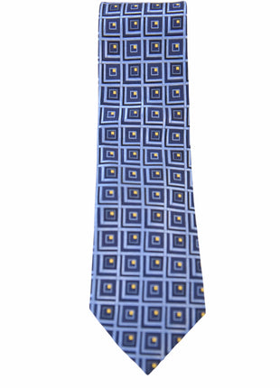 The Suit Depot Blue Medallion Arthur Black Premium Silk Tie
