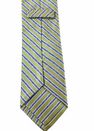 The Suit Depot Green Stripe Arthur Black Premium Silk Tie